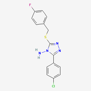 3-(4-Chlorophenyl)-5-((4-fluorobenzyl)thio)-4H-1,2,4-triazol-4-amine