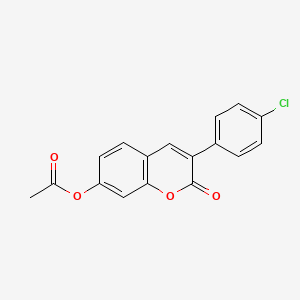 molecular formula C17H11ClO4 B2705520 3-(4-Chlorophenyl)-2-oxochromen-7-yl acetate CAS No. 20050-81-1