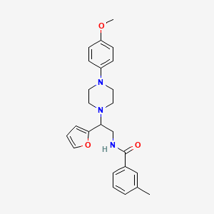 N-[2-(furan-2-yl)-2-[4-(4-methoxyphenyl)piperazin-1-yl]ethyl]-3-methylbenzamide