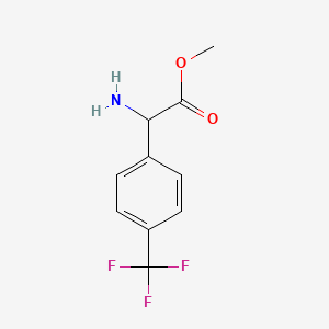 molecular formula C10H10F3NO2 B2705524 Methyl 2-amino-2-[4-(trifluoromethyl)phenyl]acetate CAS No. 439088-62-7