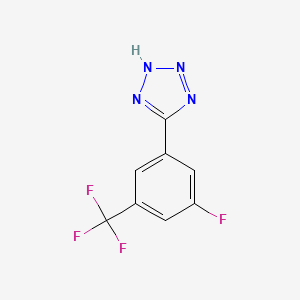 molecular formula C8H4F4N4 B2705530 5-[3-fluoro-5-(trifluoromethyl)phenyl]-2H-1,2,3,4-tetrazole CAS No. 874784-07-3