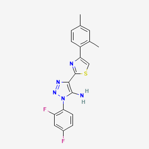 1-(2,4-difluorophenyl)-4-[4-(2,4-dimethylphenyl)-1,3-thiazol-2-yl]-1H-1,2,3-triazol-5-amine