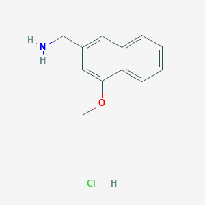 molecular formula C12H14ClNO B2705535 (4-Methoxynaphthalen-2-yl)methanamine hydrochloride CAS No. 1864073-43-7