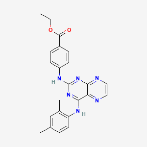 Ethyl 4-((4-((2,4-dimethylphenyl)amino)pteridin-2-yl)amino)benzoate