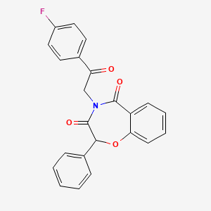 4-(2-(4-fluorophenyl)-2-oxoethyl)-2-phenylbenzo[f][1,4]oxazepine-3,5(2H,4H)-dione