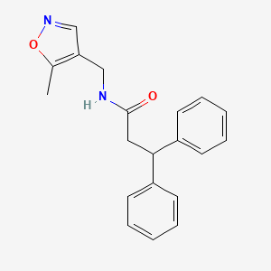 N-((5-methylisoxazol-4-yl)methyl)-3,3-diphenylpropanamide