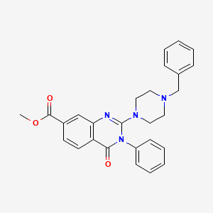 molecular formula C27H26N4O3 B2705577 Methyl 2-(4-benzylpiperazin-1-yl)-4-oxo-3-phenyl-3,4-dihydroquinazoline-7-carboxylate CAS No. 1251548-58-9