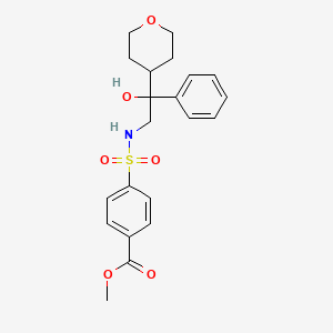 molecular formula C21H25NO6S B2705583 methyl 4-{[2-hydroxy-2-(oxan-4-yl)-2-phenylethyl]sulfamoyl}benzoate CAS No. 2034455-83-7