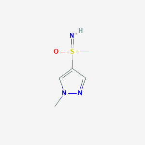 molecular formula C5H9N3OS B2705585 imino(methyl)(1-methyl-1H-pyrazol-4-yl)-lambda6-sulfanone CAS No. 2267318-09-0