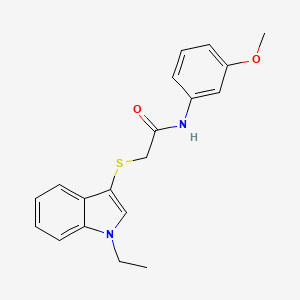 2-(1-ethylindol-3-yl)sulfanyl-N-(3-methoxyphenyl)acetamide