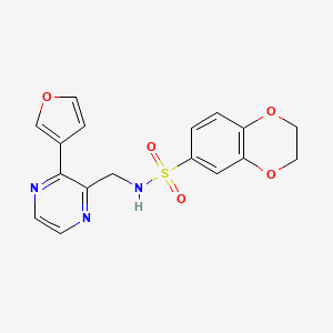 N-((3-(furan-3-yl)pyrazin-2-yl)methyl)-2,3-dihydrobenzo[b][1,4]dioxine-6-sulfonamide