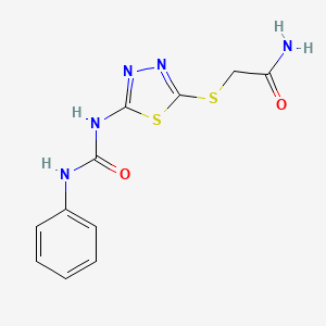 2-((5-(3-Phenylureido)-1,3,4-thiadiazol-2-yl)thio)acetamide