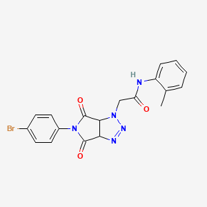 2-(5-(4-bromophenyl)-4,6-dioxo-4,5,6,6a-tetrahydropyrrolo[3,4-d][1,2,3]triazol-1(3aH)-yl)-N-(o-tolyl)acetamide