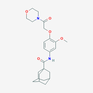 molecular formula C24H32N2O5 B270561 N-{3-METHOXY-4-[2-(MORPHOLIN-4-YL)-2-OXOETHOXY]PHENYL}ADAMANTANE-1-CARBOXAMIDE 