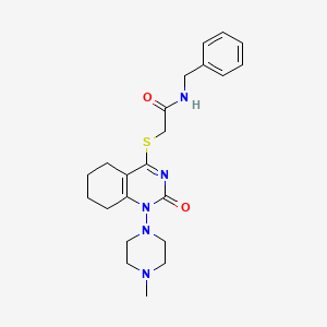 N-benzyl-2-((1-(4-methylpiperazin-1-yl)-2-oxo-1,2,5,6,7,8-hexahydroquinazolin-4-yl)thio)acetamide