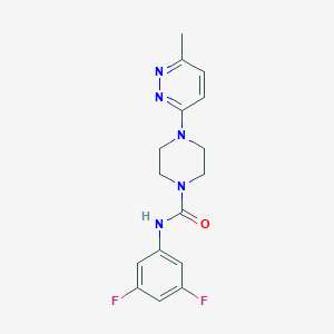 molecular formula C16H17F2N5O B2705612 N-(3,5-difluorophenyl)-4-(6-methylpyridazin-3-yl)piperazine-1-carboxamide CAS No. 1173083-39-0