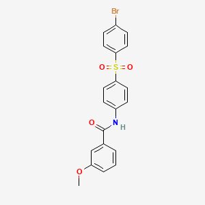 molecular formula C20H16BrNO4S B2705633 N-{4-[(4-bromophenyl)sulfonyl]phenyl}-3-methoxybenzenecarboxamide CAS No. 339031-42-4