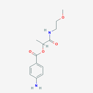 B2705646 1-[(2-Methoxyethyl)carbamoyl]ethyl 4-aminobenzoate CAS No. 1307397-96-1