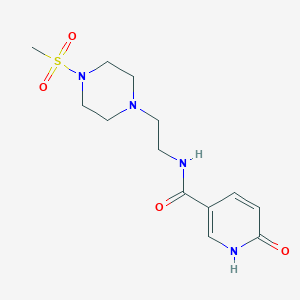 molecular formula C13H20N4O4S B2705688 N-(2-(4-(methylsulfonyl)piperazin-1-yl)ethyl)-6-oxo-1,6-dihydropyridine-3-carboxamide CAS No. 1226440-57-8