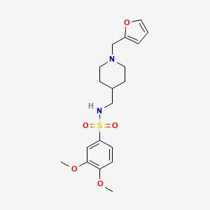 B2705729 N-((1-(furan-2-ylmethyl)piperidin-4-yl)methyl)-3,4-dimethoxybenzenesulfonamide CAS No. 953158-55-9