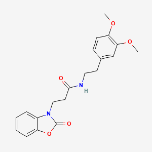molecular formula C20H22N2O5 B2705750 N-[2-(3,4-dimethoxyphenyl)ethyl]-3-(2-oxo-1,3-benzoxazol-3-yl)propanamide CAS No. 851988-97-1