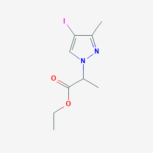 molecular formula C9H13IN2O2 B2705771 Ethyl 2-(4-iodo-3-methyl-1H-pyrazol-1-yl)propanoate CAS No. 1354706-72-1