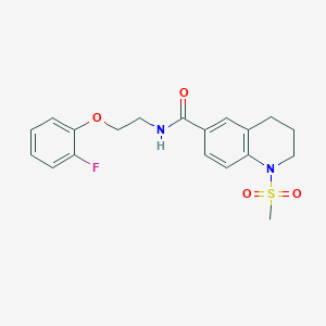 molecular formula C19H21FN2O4S B270583 N-[2-(2-FLUOROPHENOXY)ETHYL]-1-METHANESULFONYL-1,2,3,4-TETRAHYDROQUINOLINE-6-CARBOXAMIDE 