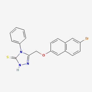3-[(6-bromonaphthalen-2-yl)oxymethyl]-4-phenyl-1H-1,2,4-triazole-5-thione