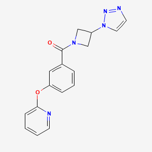 (3-(1H-1,2,3-triazol-1-yl)azetidin-1-yl)(3-(pyridin-2-yloxy)phenyl)methanone
