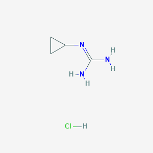 molecular formula C4H10ClN3 B2705842 N-cyclopropylguanidine hydrochloride CAS No. 168627-33-6; 207974-05-8