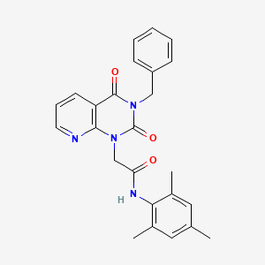 2-(3-benzyl-2,4-dioxo-3,4-dihydropyrido[2,3-d]pyrimidin-1(2H)-yl)-N-mesitylacetamide