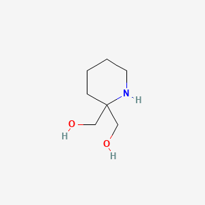 molecular formula C7H15NO2 B2705846 [2-(Hydroxymethyl)piperidin-2-yl]methanol CAS No. 2092329-10-5
