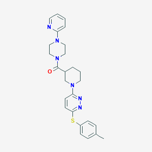 (4-(Pyridin-2-yl)piperazin-1-yl)(1-(6-(p-tolylthio)pyridazin-3-yl)piperidin-3-yl)methanone