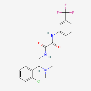 molecular formula C19H19ClF3N3O2 B2705865 N-[2-(2-chlorophenyl)-2-(dimethylamino)ethyl]-N'-[3-(trifluoromethyl)phenyl]ethanediamide CAS No. 1226429-16-8