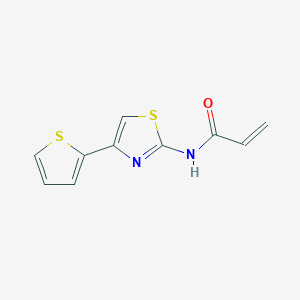 molecular formula C10H8N2OS2 B2705874 N-(4-Thiophen-2-yl-1,3-thiazol-2-yl)prop-2-enamide CAS No. 2305402-77-9