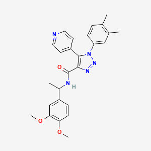 molecular formula C26H27N5O3 B2705909 N-[1-(3,4-dimethoxyphenyl)ethyl]-1-(3,4-dimethylphenyl)-5-(pyridin-4-yl)-1H-1,2,3-triazole-4-carboxamide CAS No. 1207030-52-1