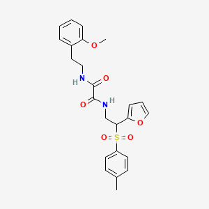 molecular formula C24H26N2O6S B2705916 N-[2-(furan-2-yl)-2-(4-methylbenzenesulfonyl)ethyl]-N'-[2-(2-methoxyphenyl)ethyl]ethanediamide CAS No. 896323-09-4