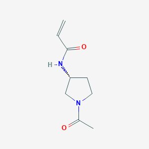 molecular formula C9H14N2O2 B2705964 N-[(3R)-1-Acetylpyrrolidin-3-yl]prop-2-enamide CAS No. 2361608-24-2