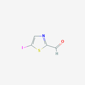 molecular formula C4H2INOS B2705990 5-Iodo-1,3-thiazole-2-carbaldehyde CAS No. 1540455-07-9