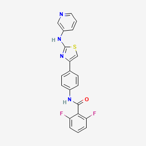 B2706008 2,6-difluoro-N-(4-(2-(pyridin-3-ylamino)thiazol-4-yl)phenyl)benzamide CAS No. 1797094-47-3