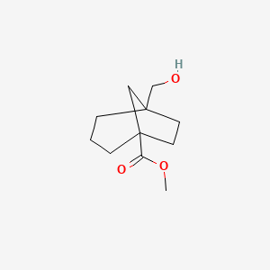 molecular formula C11H18O3 B2706072 Methyl 5-(hydroxymethyl)bicyclo[3.2.1]octane-1-carboxylate CAS No. 2168843-95-4
