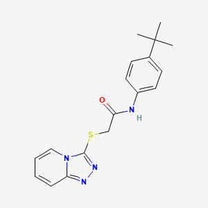 molecular formula C18H20N4OS B2706074 N-(4-tert-butylphenyl)-2-{[1,2,4]triazolo[4,3-a]pyridin-3-ylsulfanyl}acetamide CAS No. 379239-53-9