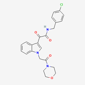 molecular formula C23H22ClN3O4 B2706077 N-[(4-chlorophenyl)methyl]-2-{1-[2-(morpholin-4-yl)-2-oxoethyl]-1H-indol-3-yl}-2-oxoacetamide CAS No. 872856-93-4