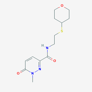 1-methyl-6-oxo-N-(2-((tetrahydro-2H-pyran-4-yl)thio)ethyl)-1,6-dihydropyridazine-3-carboxamide