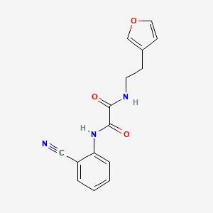 molecular formula C15H13N3O3 B2706083 N1-(2-cyanophenyl)-N2-(2-(furan-3-yl)ethyl)oxalamide CAS No. 1448068-80-1