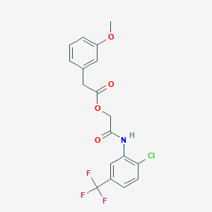 2-{[2-Chloro-5-(trifluoromethyl)phenyl]amino}-2-oxoethyl (3-methoxyphenyl)acetate