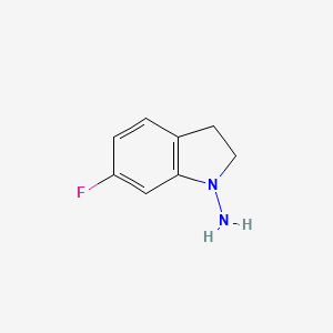molecular formula C8H9FN2 B2706086 6-Fluoro-2,3-dihydro-1H-indol-1-amine CAS No. 120212-25-1