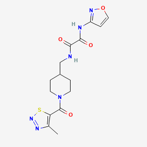 N1-(isoxazol-3-yl)-N2-((1-(4-methyl-1,2,3-thiadiazole-5-carbonyl)piperidin-4-yl)methyl)oxalamide