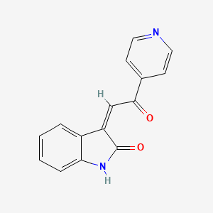 (3Z)-3-[2-oxo-2-(pyridin-4-yl)ethylidene]-2,3-dihydro-1H-indol-2-one