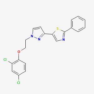 2,4-Dichlorophenyl 2-(3-(2-phenyl-1,3-thiazol-5-yl)-1H-pyrazol-1-yl)ethyl ether